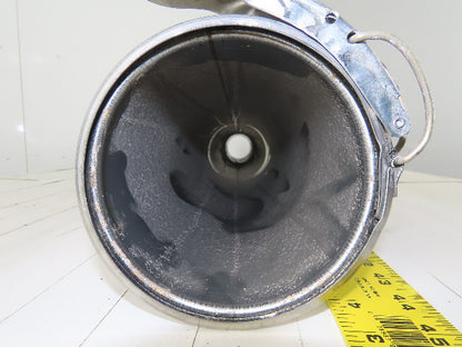 5" Stainless Steel Duct Pipe Ductwork Rolled End Quick Connect 59" Length