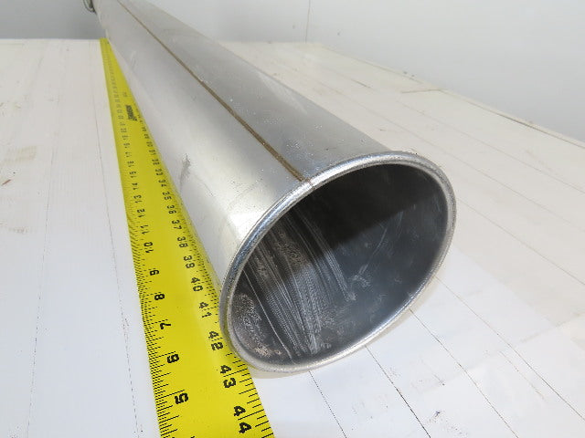 5" Stainless Steel Duct Pipe Ductwork Rolled End Quick Connect 59" Length