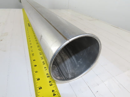 5" Stainless Steel Duct Pipe Ductwork Rolled End Quick Connect 59" Length