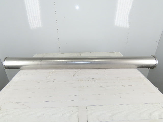5" Stainless Steel Duct Pipe Ductwork Rolled End Quick Connect 59" Length