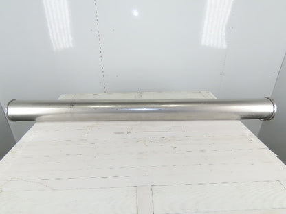 5" Stainless Steel Duct Pipe Ductwork Rolled End Quick Connect 59" Length