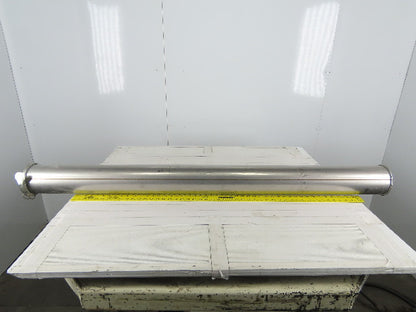 5" Stainless Steel Duct Pipe Ductwork Rolled End Quick Connect 59" Length