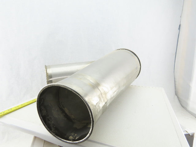 9" Stainless Steel Ductwork Reduced To 6" Branch Wye Fitting Rolled Ends