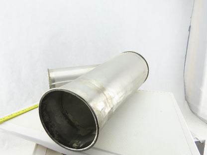 9" Stainless Steel Ductwork Reduced To 6" Branch Wye Fitting Rolled Ends