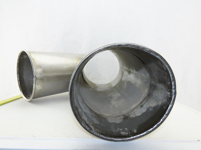 9" Stainless Steel Ductwork Reduced To 6" Branch Wye Fitting Rolled Ends