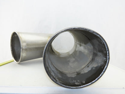 9" Stainless Steel Ductwork Reduced To 6" Branch Wye Fitting Rolled Ends