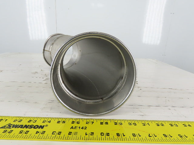 6" Stainless Steel 45° Elbow Rolled Ends Quick Connect