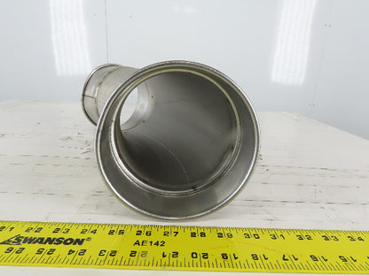6" Stainless Steel 45° Elbow Rolled Ends Quick Connect