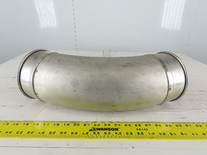 6" Stainless Steel 45° Elbow Rolled Ends Quick Connect