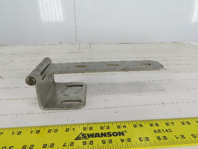 Offset Square Corner Gate Strap Door Hinge 16 ga 304 Stainless Steel 9-1/2" x 4"