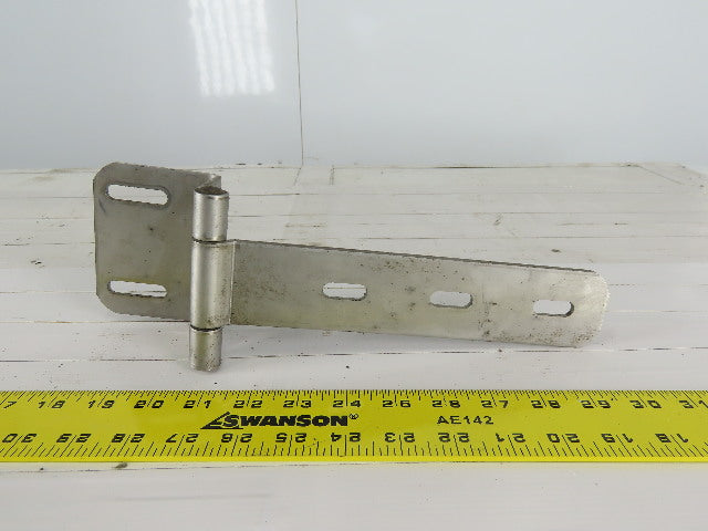 Offset Square Corner Gate Strap Door Hinge 16 ga 304 Stainless Steel 9-1/2" x 4"