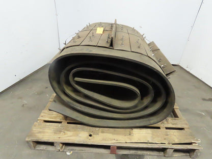 4-Ply Extreme Duty Black Metal Cleated Conveyor Belt 0.478"Tx19'6"Lx36"W