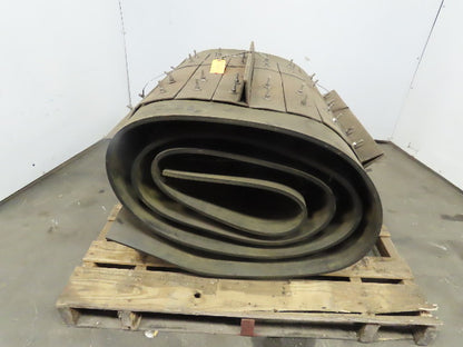 4-Ply Extreme Duty Black Metal Cleated Conveyor Belt 0.478"Tx19'6"Lx36"W