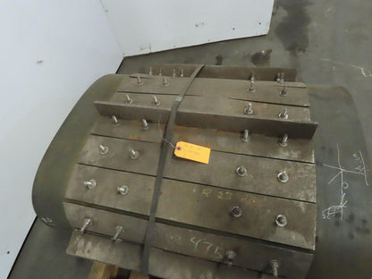 4-Ply Extreme Duty Black Metal Cleated Conveyor Belt 0.478"Tx19'6"Lx36"W