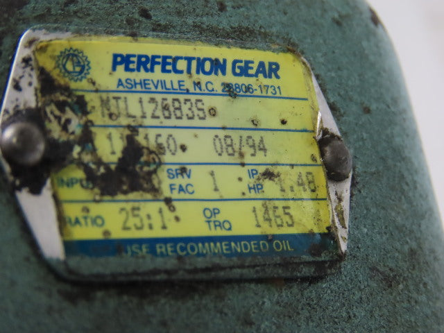 Perfection Gear MTL12683S 2Hp 180VDC Gear Motor 25:1 Ratio W/5370-170-217 Brake