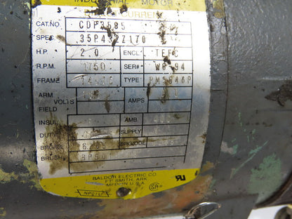 Perfection Gear MTL12683S 2Hp 180VDC Gear Motor 25:1 Ratio W/5370-170-217 Brake