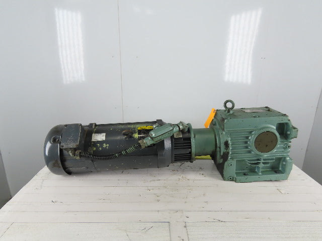 SEW-EURODRIVE S72LP145 3Hp 180VDC Gear Motor W/Brake 71.32:1 Ratio BaldorCDP3604