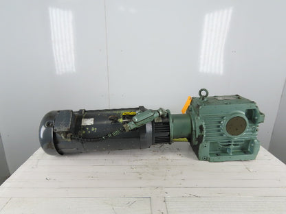 SEW-EURODRIVE S72LP145 3Hp 180VDC Gear Motor W/Brake 71.32:1 Ratio BaldorCDP3604