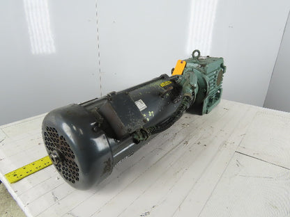 SEW-EURODRIVE S72LP145 3Hp 180VDC Gear Motor W/Brake 71.32:1 Ratio BaldorCDP3604