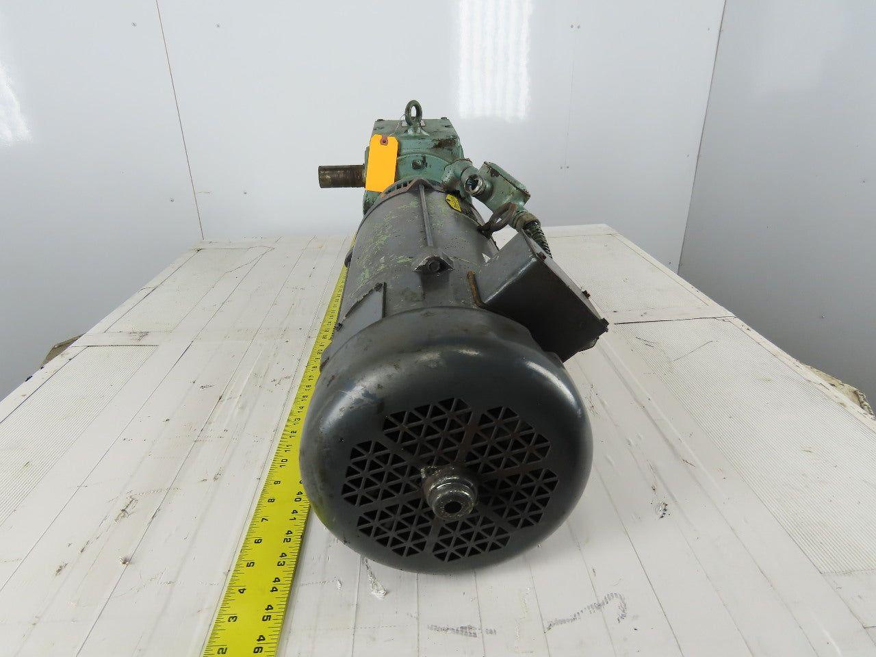 SEW-EURODRIVE S72LP145 3Hp 180VDC Gear Motor W/Brake 71.32:1 Ratio BaldorCDP3604