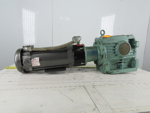 Sew Eurodrive S72LP145 2Hp 180VDC Gear Motor 71.32:1 Ratio Brake Baldor CDP3585