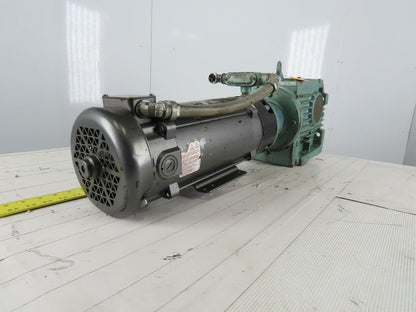 Sew Eurodrive S72LP145 2Hp 180VDC Gear Motor 71.32:1 Ratio Brake Baldor CDP3585