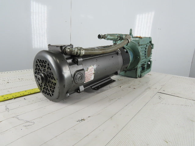 Sew Eurodrive S72LP145 2Hp 180VDC Gear Motor 71.32:1 Ratio Brake Baldor CDP3585