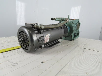 Sew Eurodrive S72LP145 2Hp 180VDC Gear Motor 71.32:1 Ratio Brake Baldor CDP3585