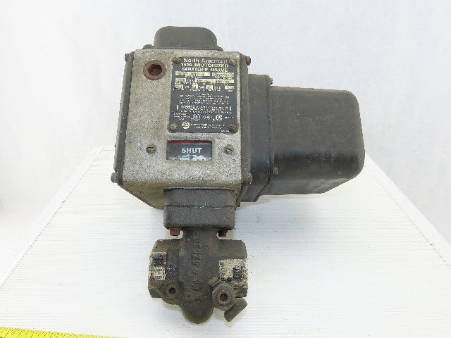 North American 3/4" 1516-0 Motorized Shutoff Valve 3/4 NPT 125PSIG 120V