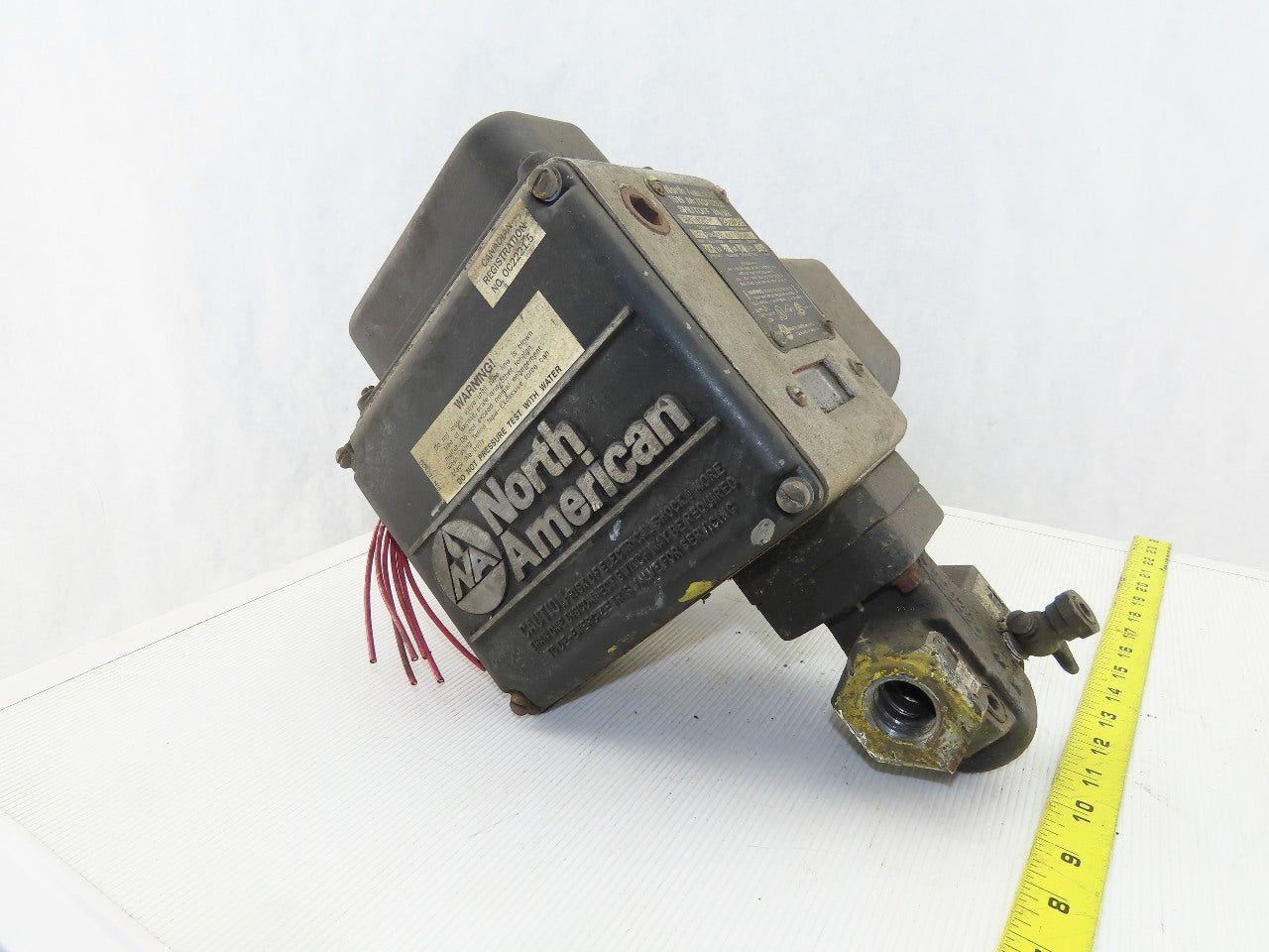 North American 3/4" 1516-0 Motorized Shutoff Valve 3/4 NPT 125PSIG 120V