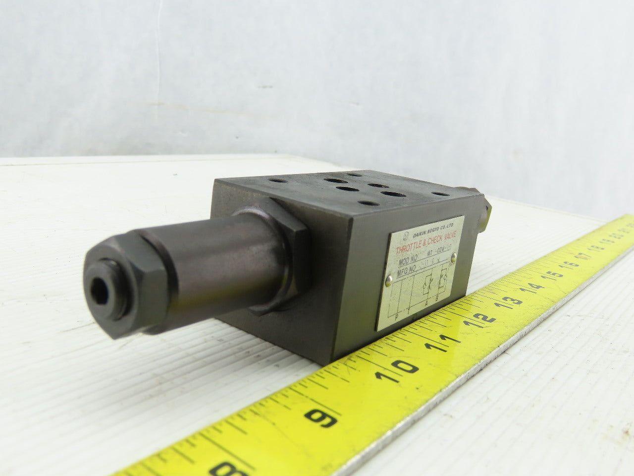 Daikin MT-02W-40 Hydraulic Throttle & Check Valve Flow Control