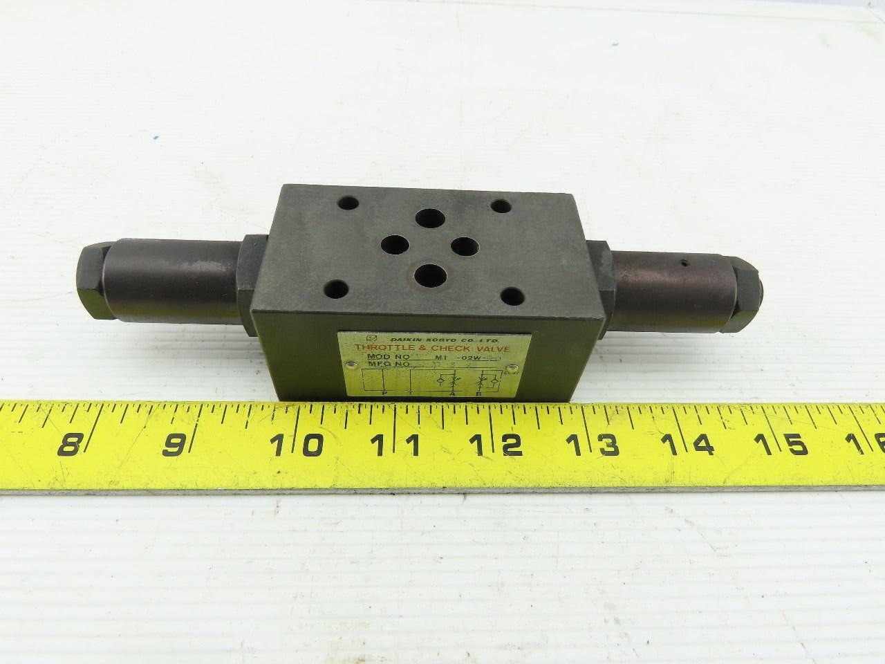 Daikin MT-02W-40 Hydraulic Throttle & Check Valve Flow Control