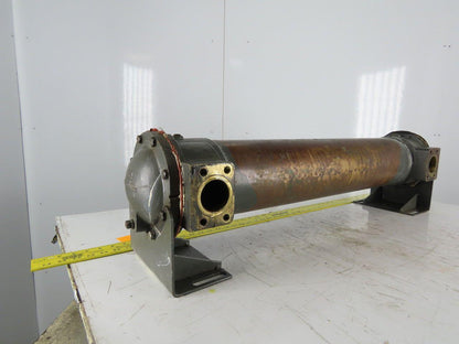 Copper Shell & Tube Heat Exchanger 6"x32" 2" Ports