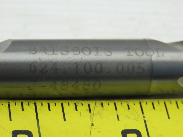 Brisbois Tool J-48480 37/64" Carbide 2 Flute Spiral 118° Drill Tang Shank