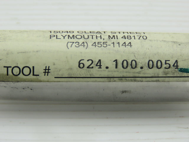 Brisbois Tool J-48480 37/64" Carbide 2 Flute Spiral 118° Drill Tang Shank