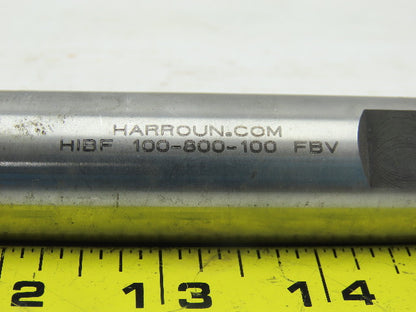 Harroun HIBF 100-800-100 FBV 1" Carbide Indexing Flat Bottom Cutter 1" Shank 8"L