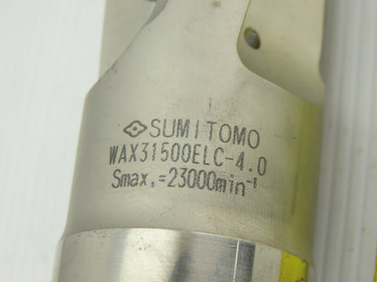 Sumitomo WAX31500ELC-4.0 3 Flute End Mill Cutter Body 1-1/2" Shank 10" OAL