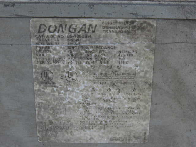 Dongan 86-1050SH 3KVA General Purpose Transformer 240x480HV 120-240LV
