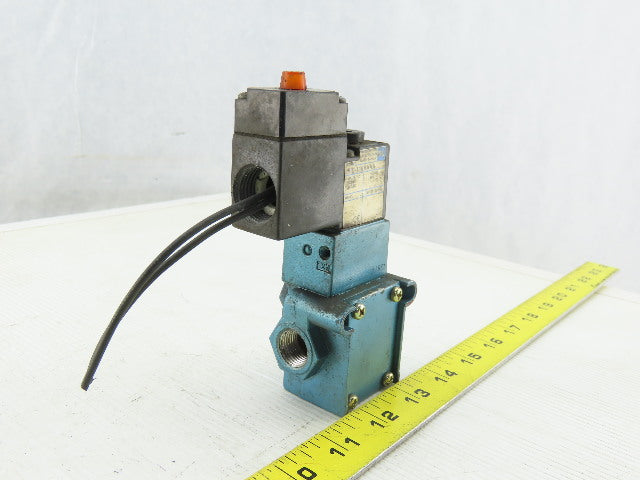 MAC 55B-12-PI-611AA Pneumatic Solenoid Valve W/PID-116AAAA 120V Coil 3/8" NPT