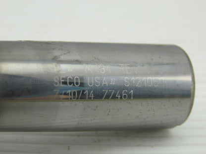 Seco 14184 9/16" Carbide Coolant Thru 2 Flute Spiral End Mill 18mm Shank