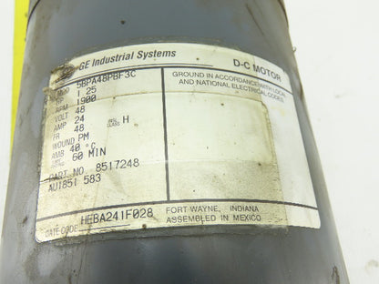 General Electric Electric Motor 48VDC W/Hydraulic Pump From a E80XL3 Fork Lift