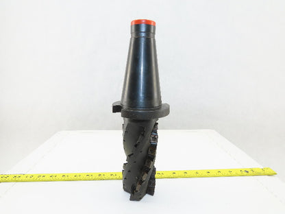 Fette 11458 2-1/2" OD x 5" 4 Spiral Flute Indexing Insert CAT 50 Taper End Mill