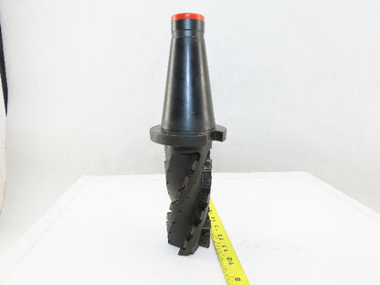 Fette 11458 2-1/2" OD x 5" 4 Spiral Flute Indexing Insert CAT 50 Taper End Mill