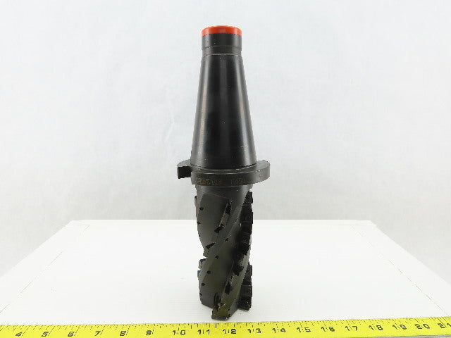 Fette 11458 2-1/2" OD x 5" 4 Spiral Flute Indexing Insert CAT 50 Taper End Mill