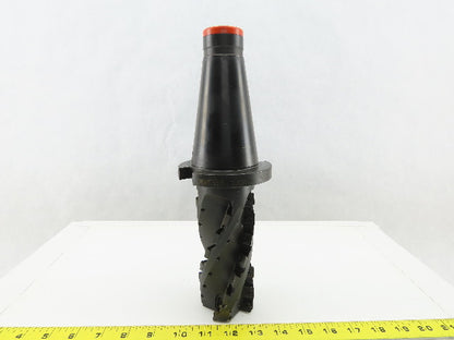 Fette 11458 2-1/2" OD x 5" 4 Spiral Flute Indexing Insert CAT 50 Taper End Mill