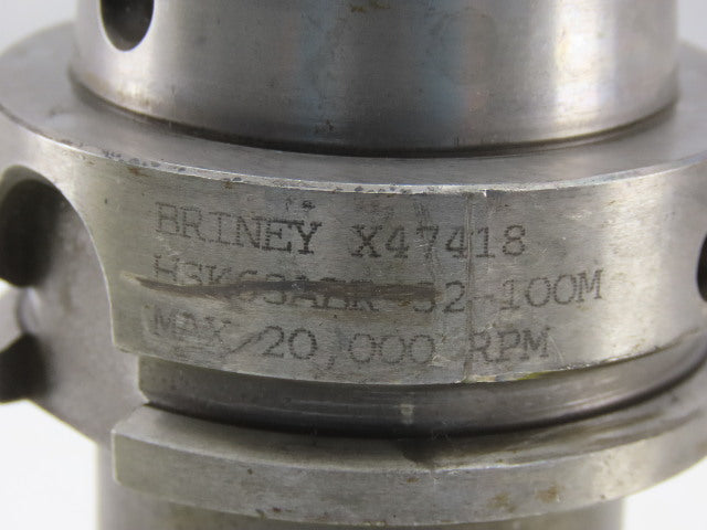 Briney X47418 HSKA63 Taper ER25x100 Tool Holder
