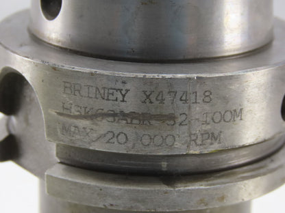 Briney X47418 HSKA63 Taper ER25x100 Tool Holder