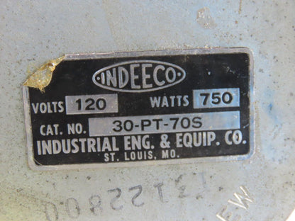 Indeeco 30-PT-70S 1-1/4"NPT Screw Plug Immersion Heater 18" 120V 1Ph 750W
