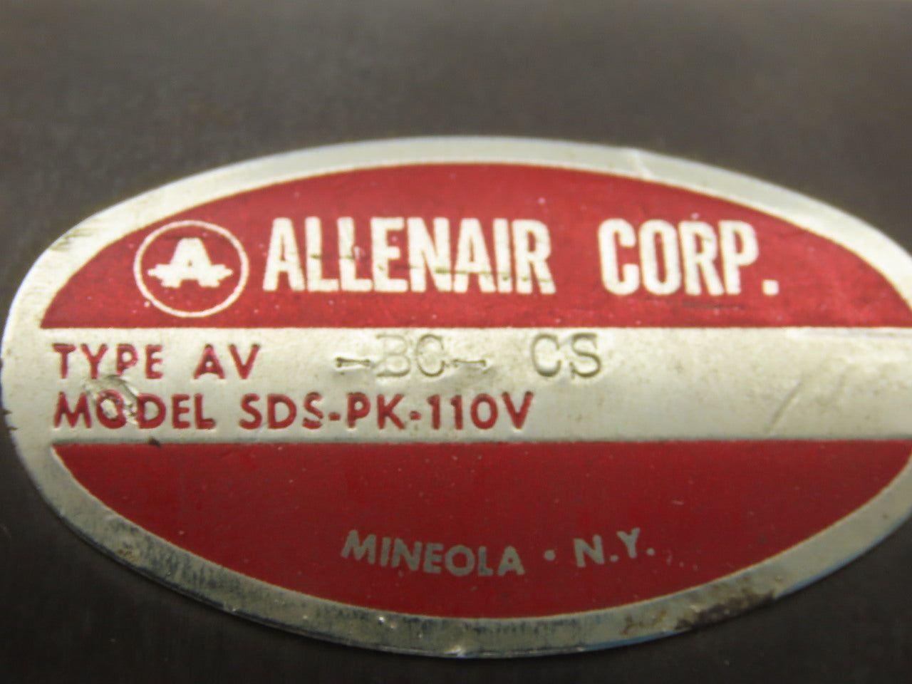 Allenair AV-BC-CS Pneumatic Air Cylinder 3x9-11/16 W/115V Solenoid Valves