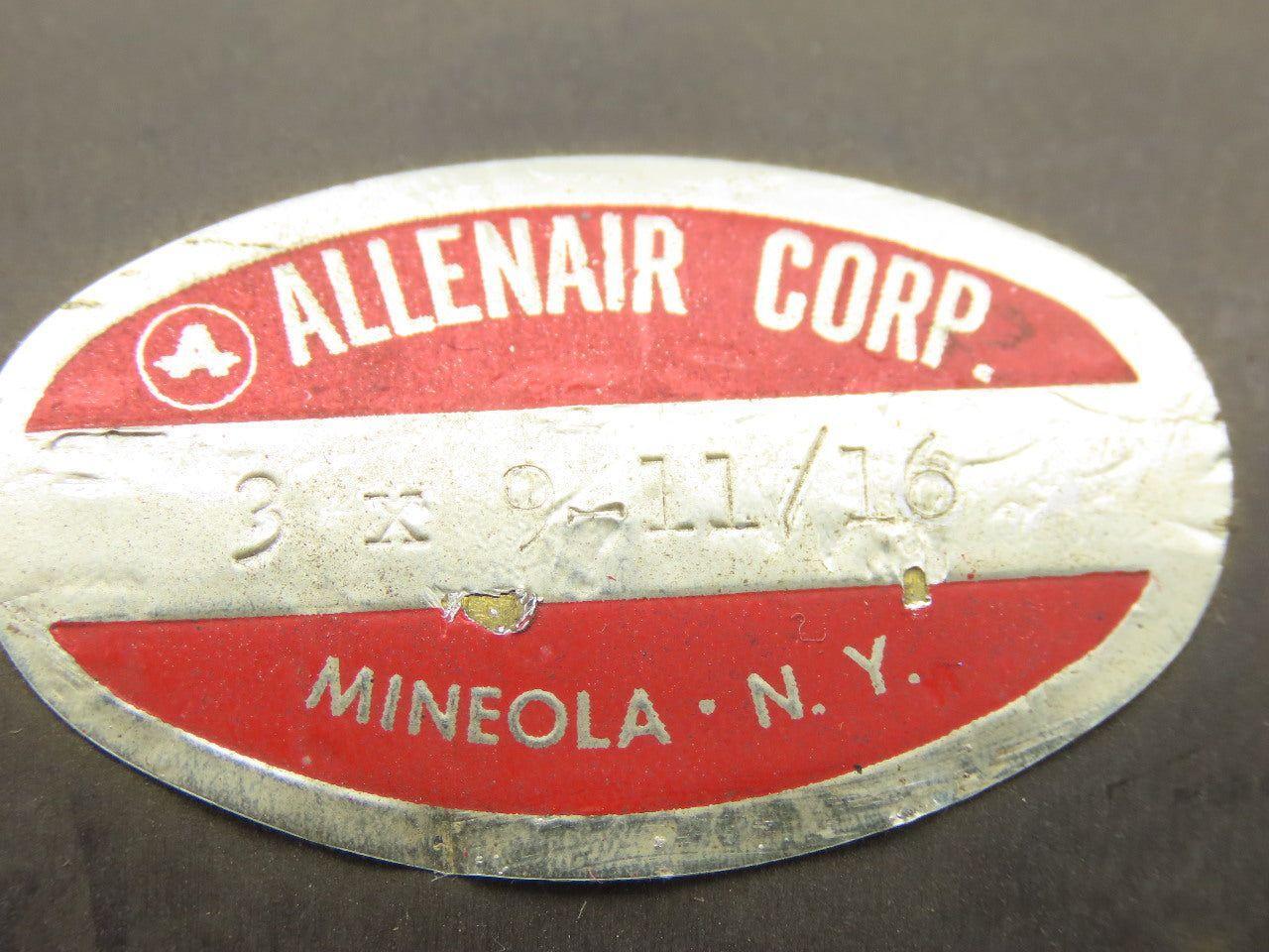 Allenair AV-BC-CS Pneumatic Air Cylinder 3x9-11/16 W/115V Solenoid Valves